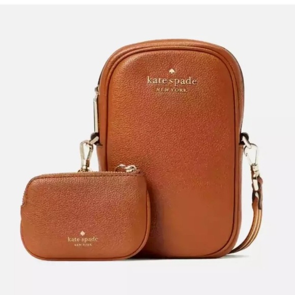 NWT Kate Spade Rosie North South Leather Warm Gingerbread Crossbody Bag - Picture 2 of 12